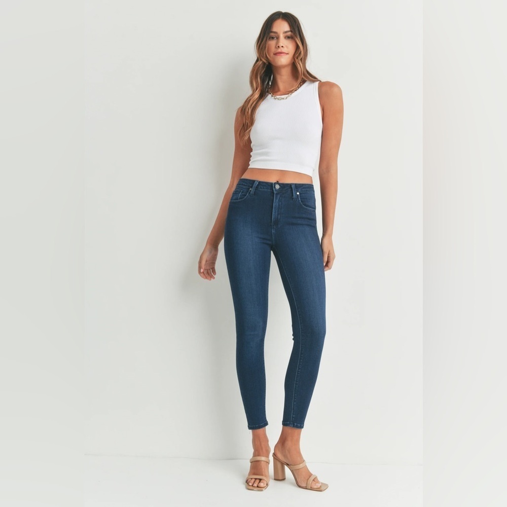 Just Black Denim Skinny Jeans Dark Wash Size 30
